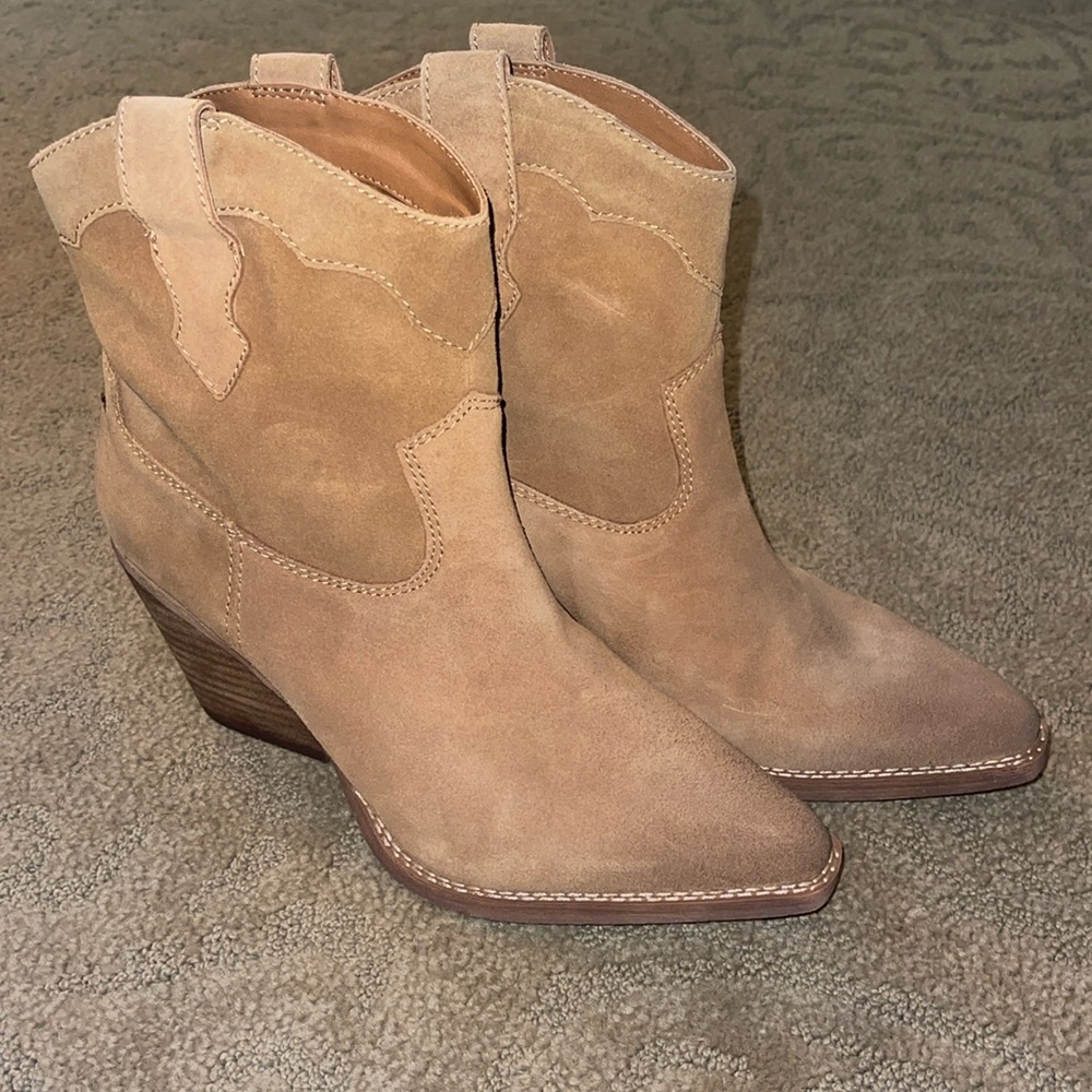 Zodiac Roslyn Cognac Western Cowgirl Ankle Bootie Women’s Size 8.5 New in Box